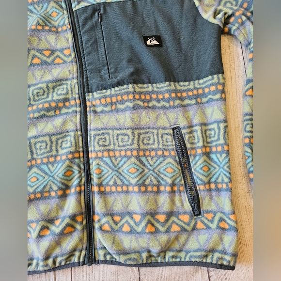 Quiksilver Women's •Size Large• Heritage Full Zip Fleece w/ Pockets Aztec Print - Picture 6 of 8